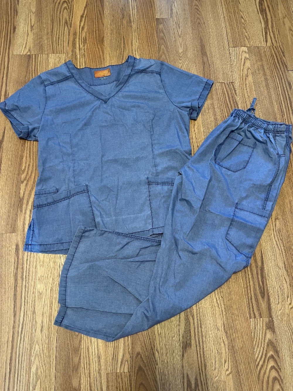 Jeanish Scrubs blue scrub set XL